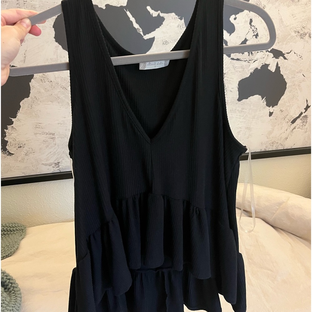 Altar’d State long black tank top (size S)